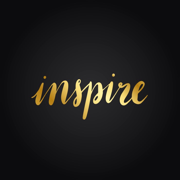 Inspire word vector typography clipart style