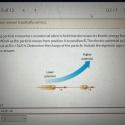 A moving particle encounters an external electric